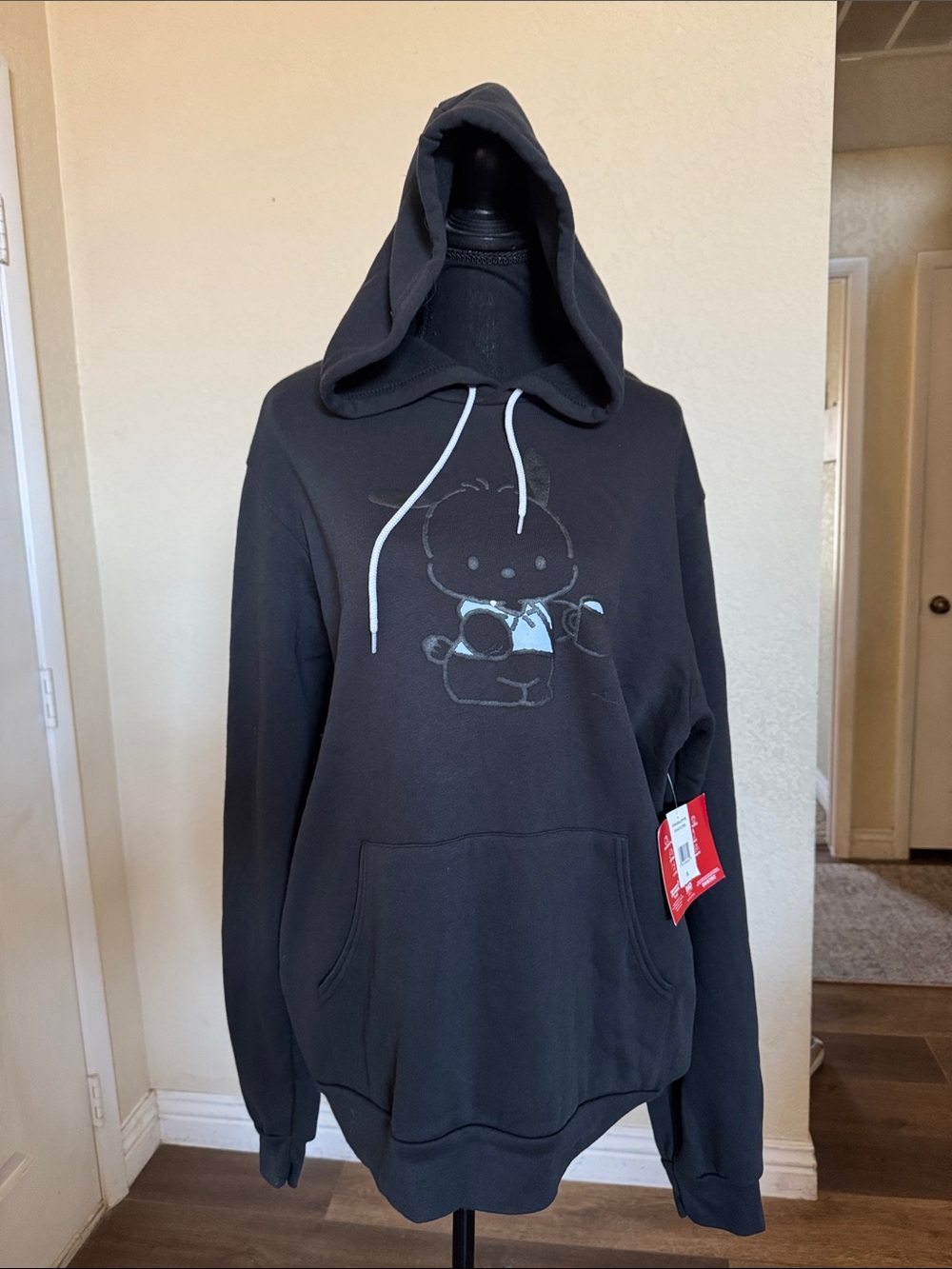 NWT Sanrio Pochacco coffee black hoodie size XL